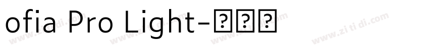 ofia Pro Light字体转换